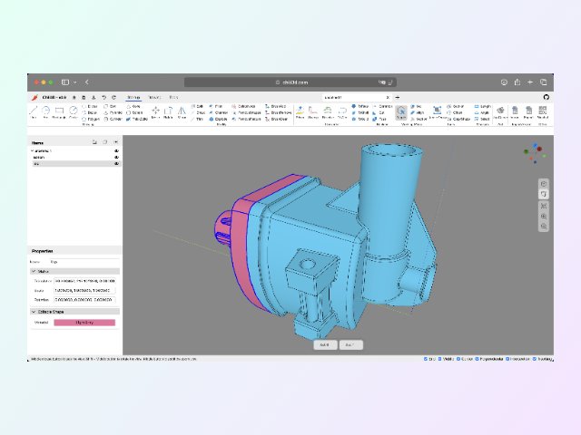 xiangechen/chili3d: A web-based 3D CAD application for online model design and editing